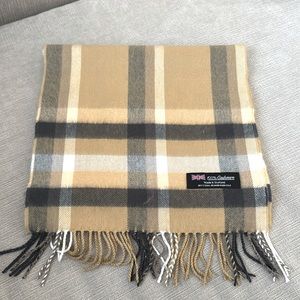 100% Classic Cashmere Plaid Scarf. Designer-inspired